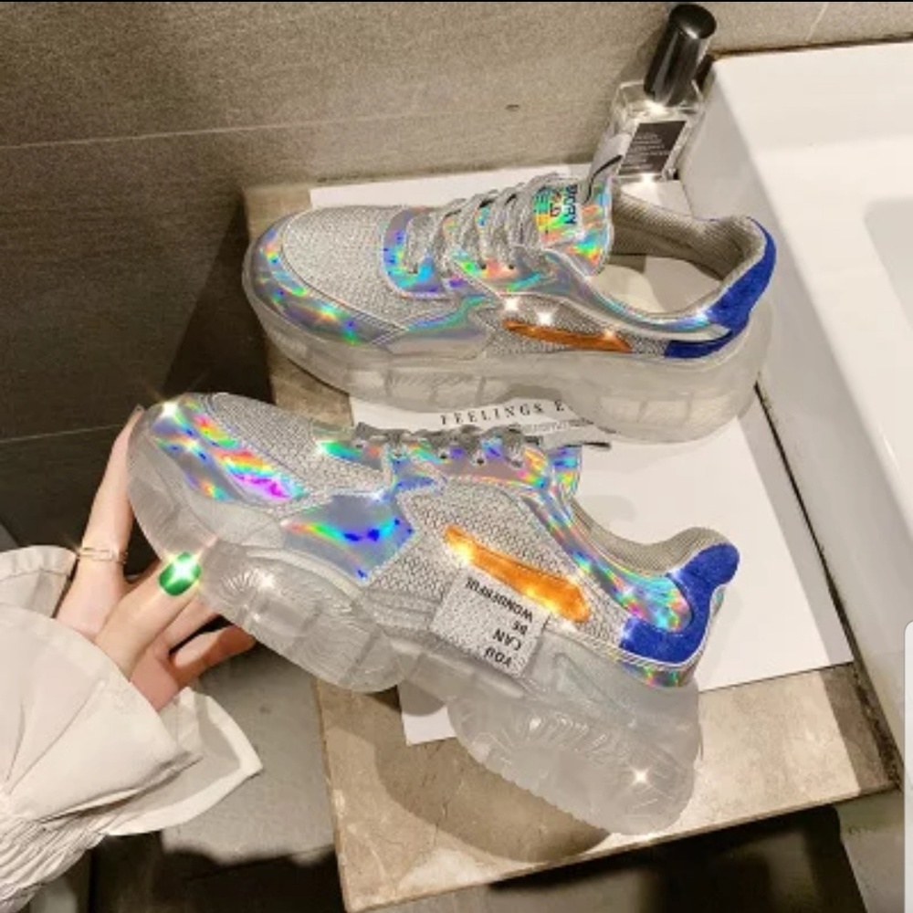 Holographic Women's Sneakers 8.5